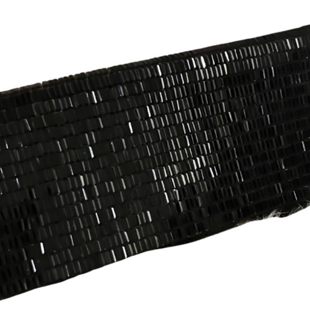 Beaded and Black Clutch